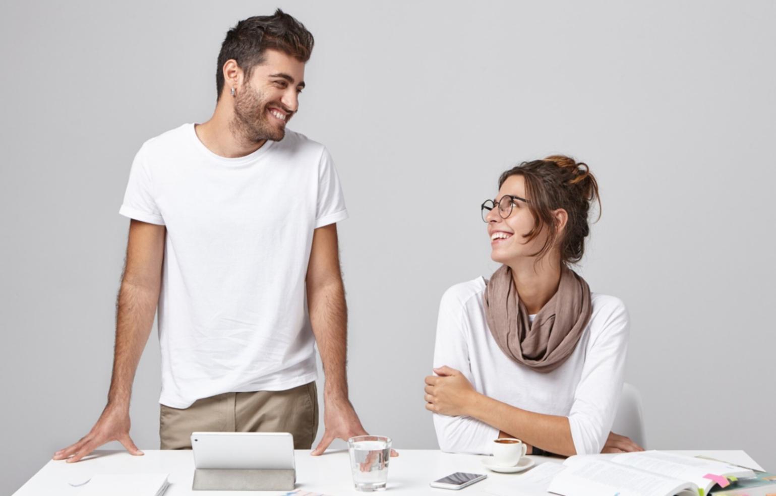 Student analyzing financial reports and market data