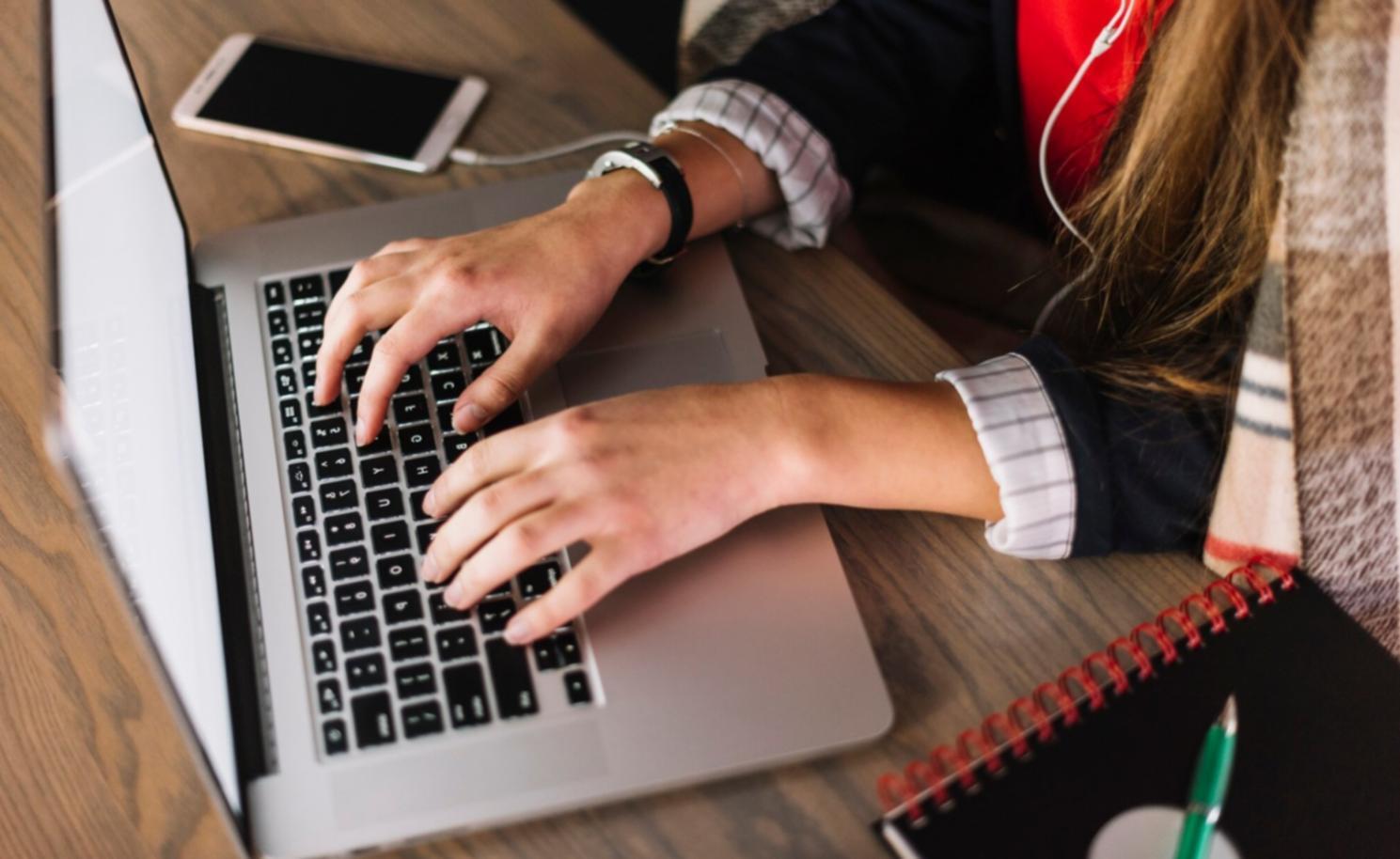 Students collaborating on financial research project